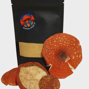 Zmielone kapelusze Amanita Muscaria – najwyższej jakości 50g.